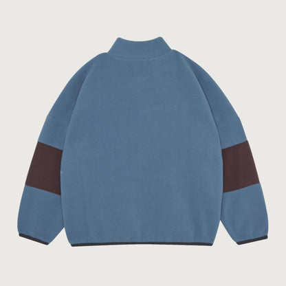 The Campamento Color block polar sweatshirt blue