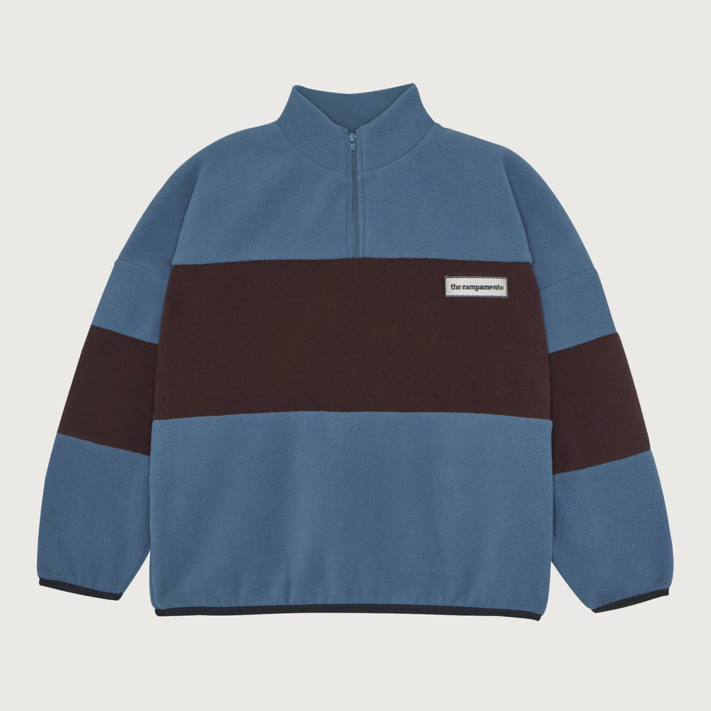 The Campamento Color block polar sweatshirt blue