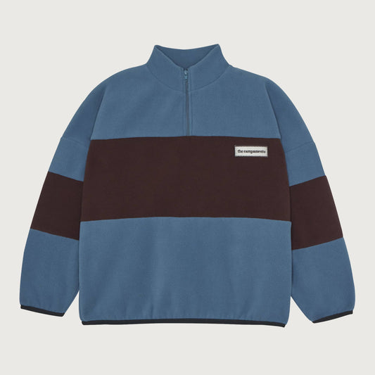 The Campamento Color block polar sweatshirt blue
