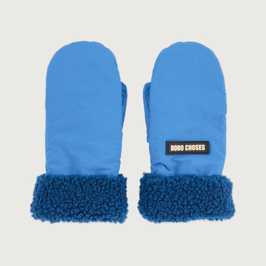Bobo Choses Bicolor mittens blue
