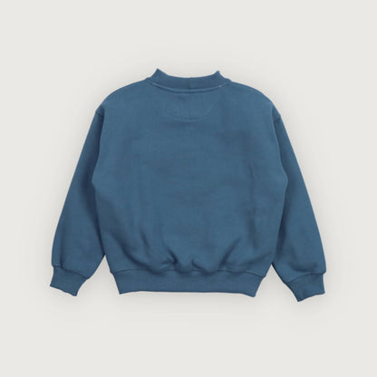 The New Society TNS LOGO rib collar sweatshirt void blue