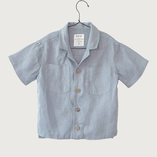Play Up Linen Shirt Grey Blue / 10Y
