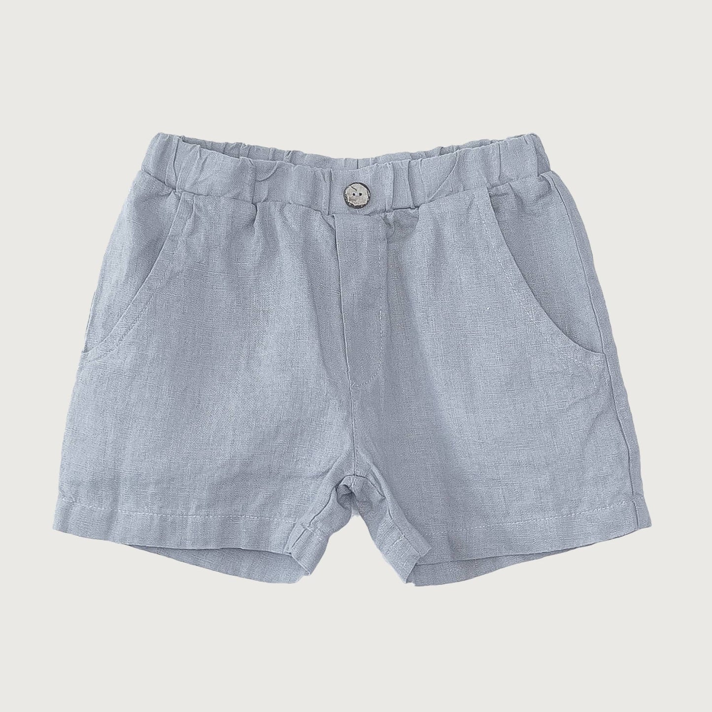 Play Up Boy Linen Shorts Grey Blue