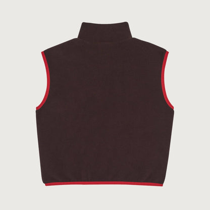The Campamento Color block zipped vest brown