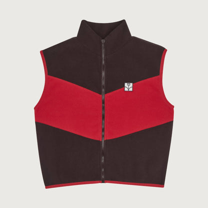 The Campamento Color block zipped vest brown