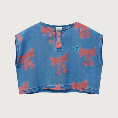 Wynken Vela top twill denim / 8Y