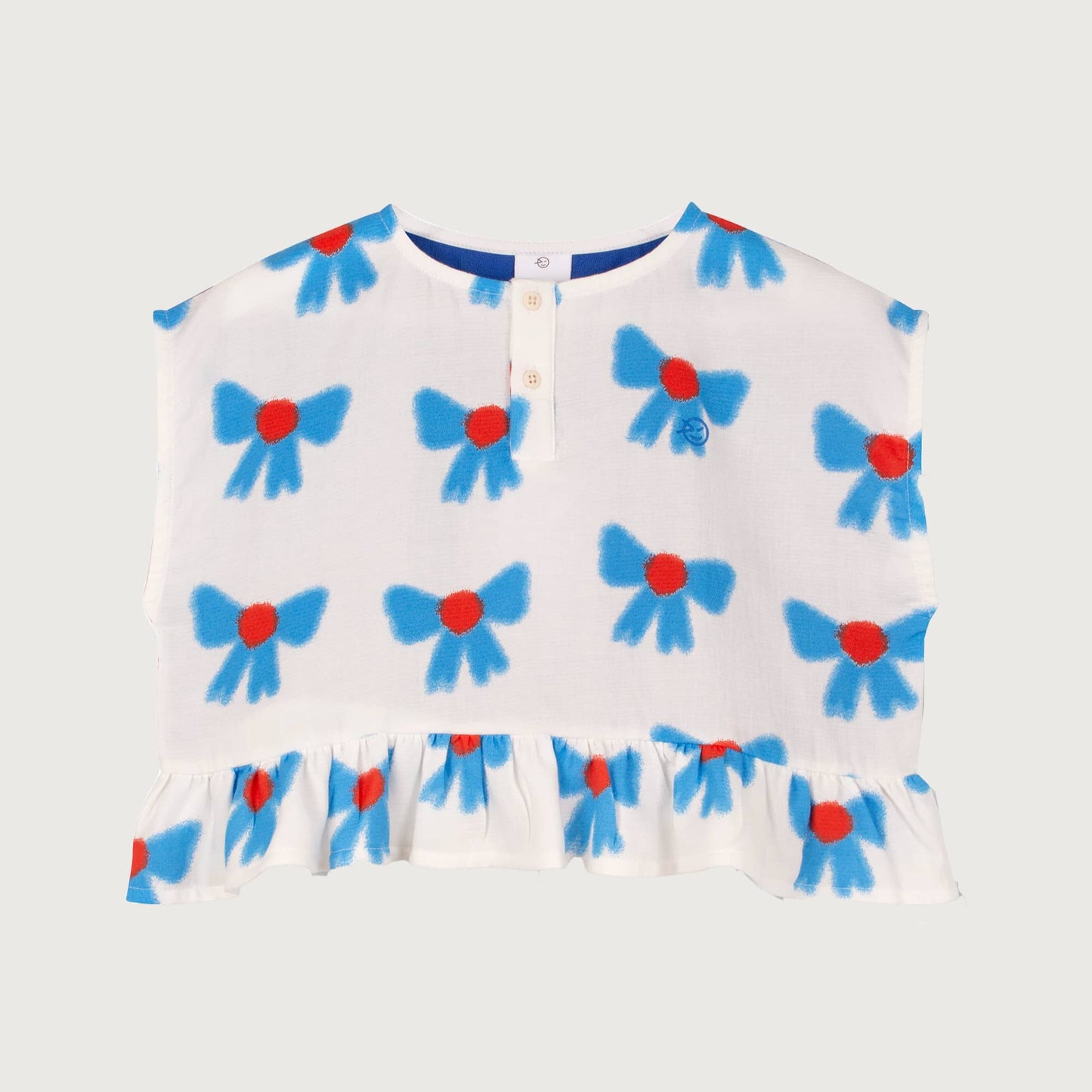 Wynken VELA FRILL Top bow print