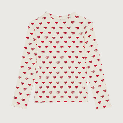 The Campamento Red bows T-shirt ecru
