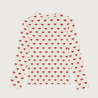 The Campamento Red bows T-shirt ecru