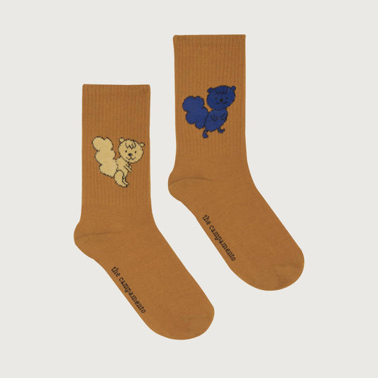 The Campamento Squirrels socks camel