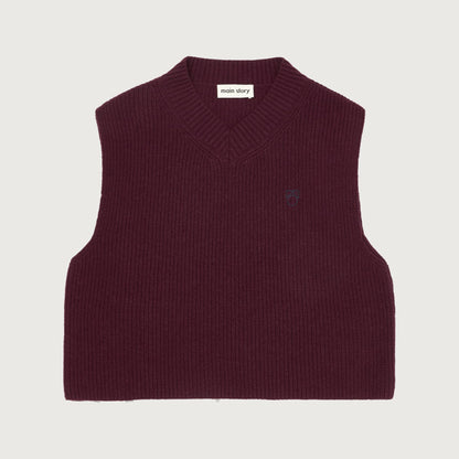 Main Story Knitted vest burgundy