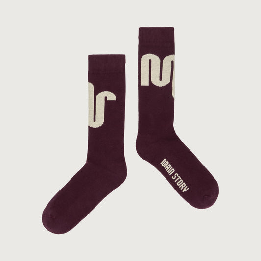 Main Story Sock burgundy knit