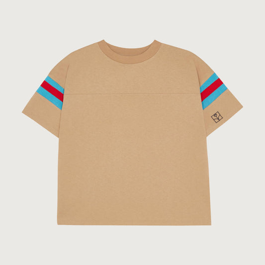 The Campamento Bicolor Bands Camel T-shirt