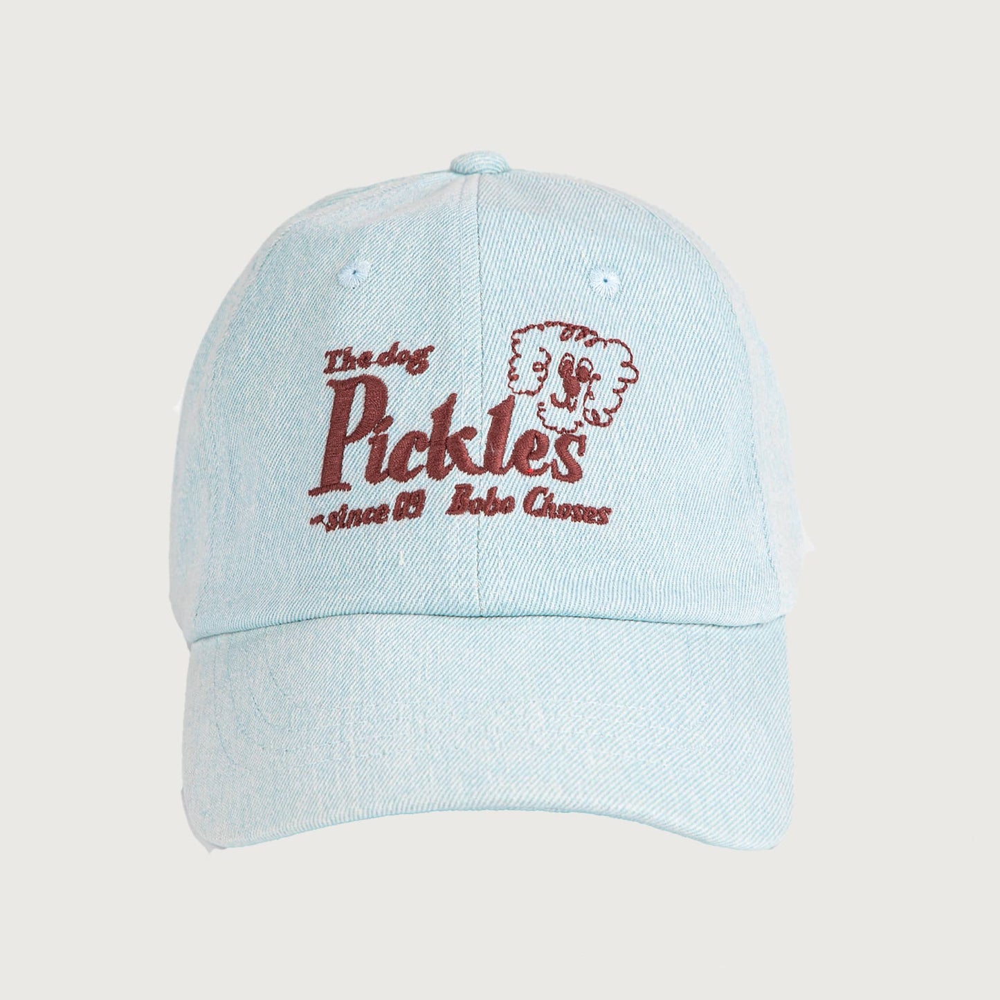 Bobo Choses PICKLES THE DOG denim cap light blue