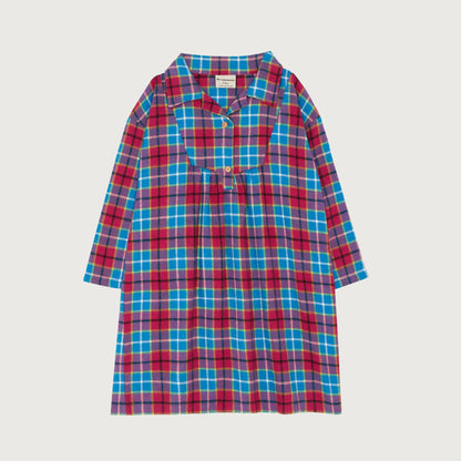 The Campamento RED & BLUE CHECKED shirt dress / 3Y