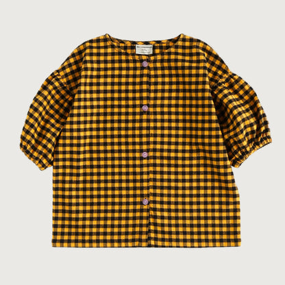 The Campamento CHECKED shirt yellow