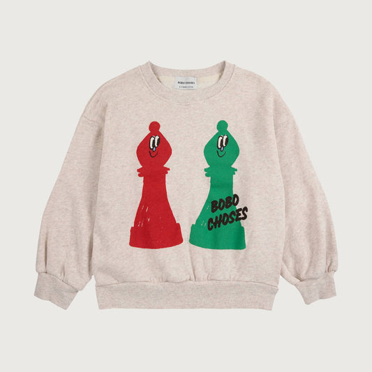 Bobo Choses CHECKMATE sweatshirt offwhite