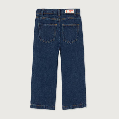 Tinycottons CHERRIES embroidered jeans navy