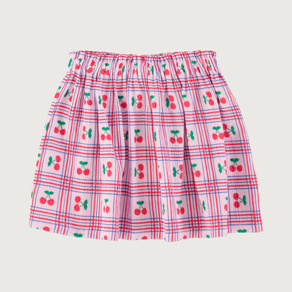 Piupiuchick Short skirt lilac CHERRIES allover