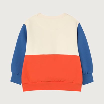 Tinycottons COLOR BLOCK sweatshirt light cream