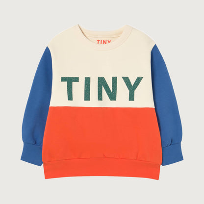 Tinycottons COLOR BLOCK sweatshirt light cream