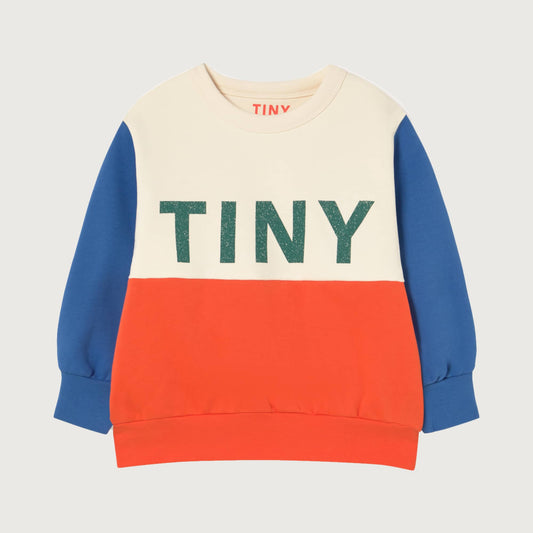Tinycottons COLOR BLOCK sweatshirt light cream