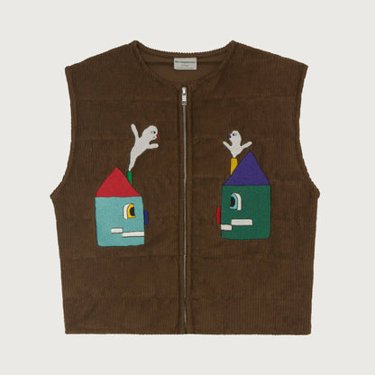 The Campamento HAPPY HOUSES corduroy vest