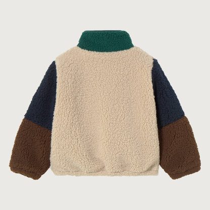 Tinycottons COLOR BLOCK polar sherpa jacket dark green
