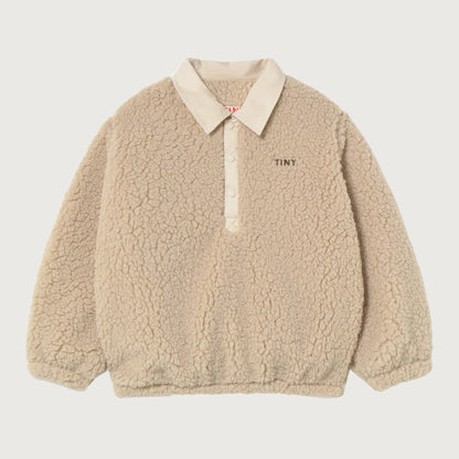 Tinycottons SHERPA collar sweatshirt dark vanilla