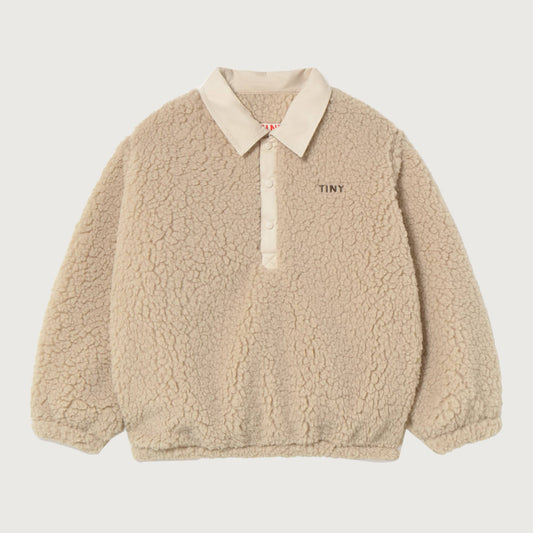 Tinycottons SHERPA collar sweatshirt dark vanilla