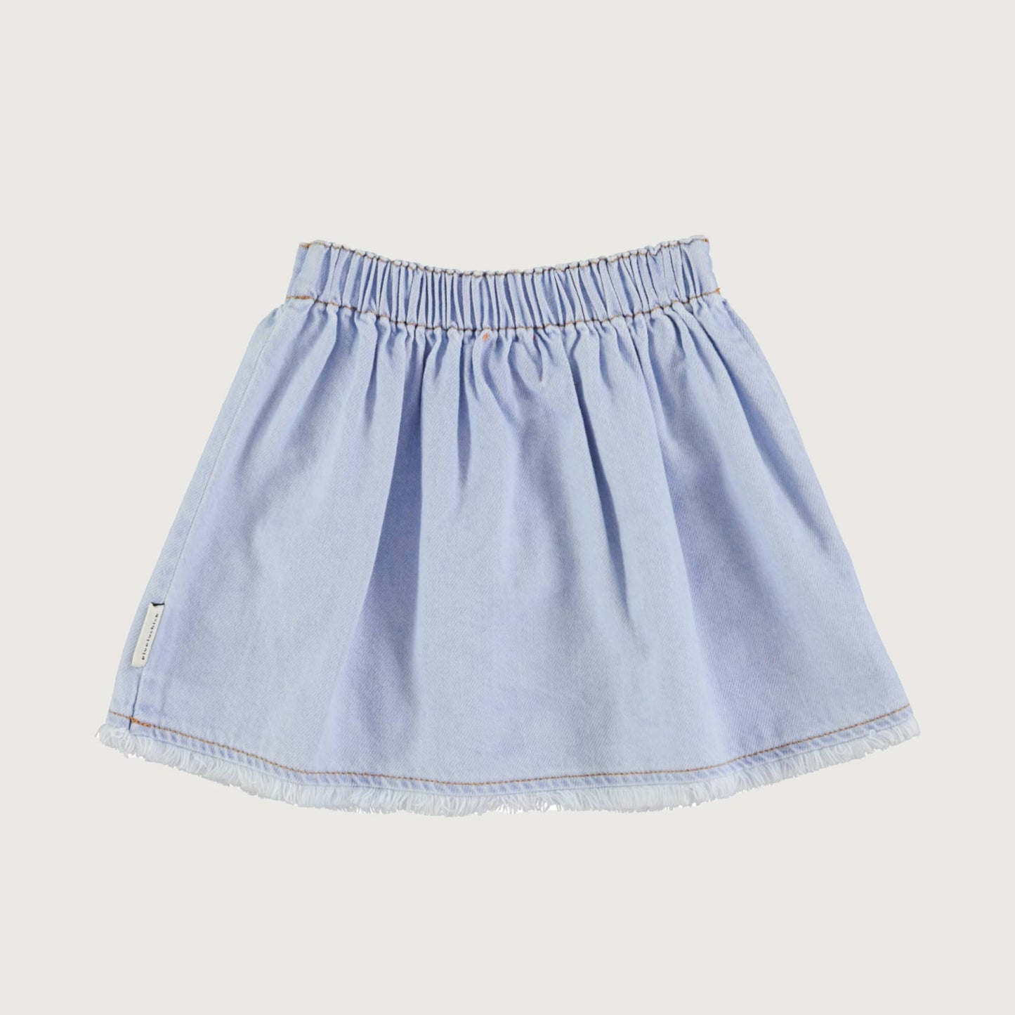 Piupiuchick short skirt light blue soft denim / 10Y