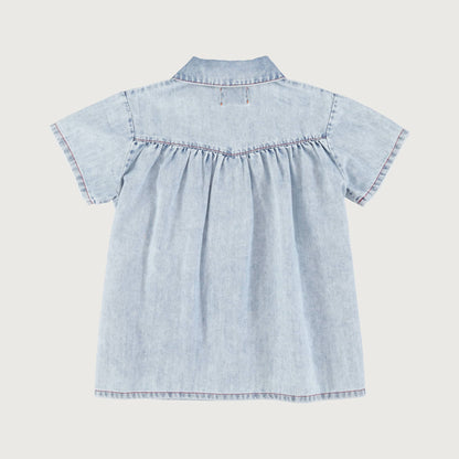 Piupiuchick Short dress blue light denim