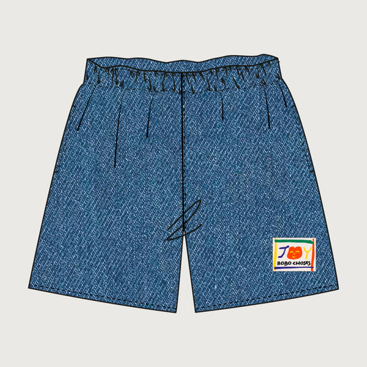 Bobo Choses SMILING mid denim bermuda shorts