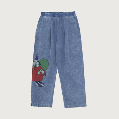 The Campamento FESTIVE DOG denim trousers