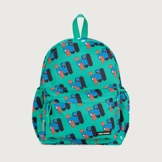 Bobo Choses DOGGY MATE all over school bag green
