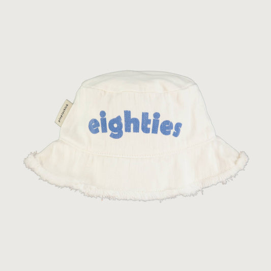Piupiuchick hat white with EIGHTIES print
