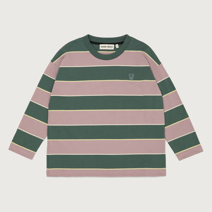 Main Story Long sleeve tee elderberry stripe
