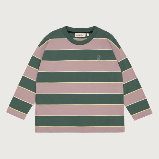 Main Story Long sleeve tee elderberry stripe