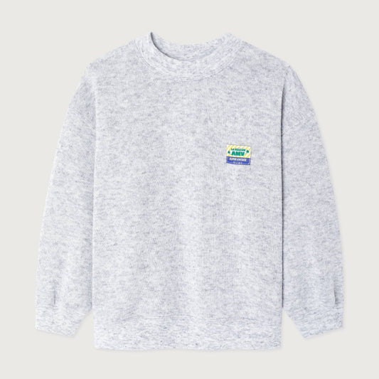 American Vintage Kids Evona sweat gris clair chine