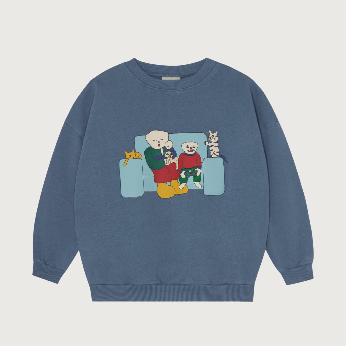 The Campamento FAMILY ON THE COUCH sweatshirt blue