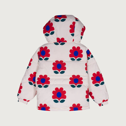 Wynken APRIL down jacket with WR coating FLOWERS / 4Y