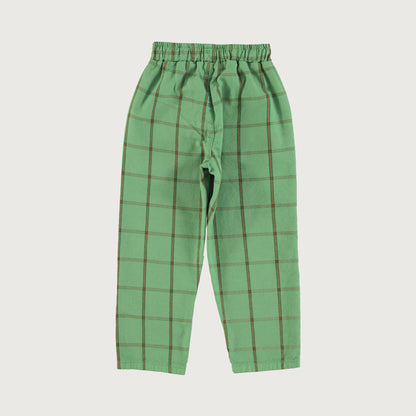 Piupiuchick GREEN CHECKERED unisex trousers