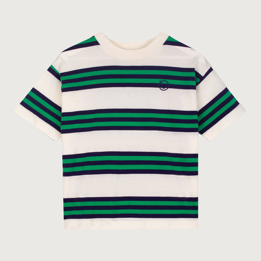 Wynken TRIPLE STRIPE Tee navy green