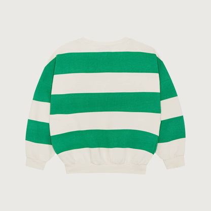The Campamento GREEN Stripes sweatshirt ecru
