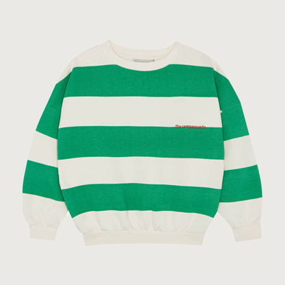 The Campamento GREEN Stripes sweatshirt ecru