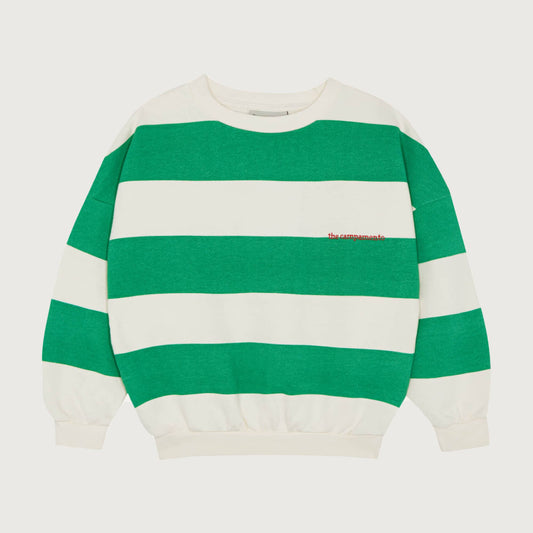 The Campamento GREEN Stripes sweatshirt ecru