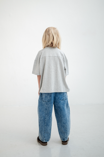 Repose AMS Boxy tee grey melange