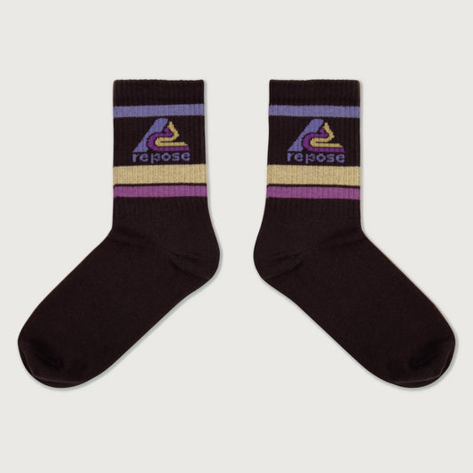 Repose AMS Sporty socks logo midnight teal