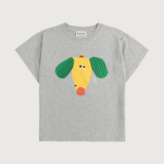 Bobo Choses HAPPY DOG T-shirt heather grey