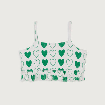 We Are Kids Top Clara green hearts / 10-11Y